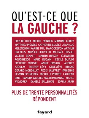 cover image of Qu'est-ce que la gauche ?